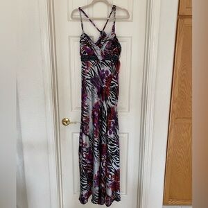 Vibrant Maxi Dress with Strappy Back